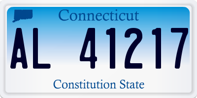 CT license plate AL41217