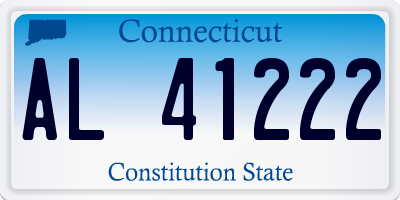 CT license plate AL41222