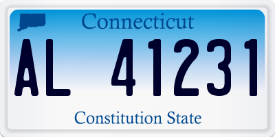 CT license plate AL41231