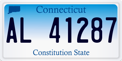 CT license plate AL41287