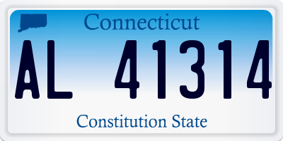 CT license plate AL41314
