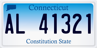 CT license plate AL41321