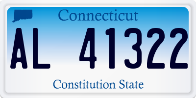 CT license plate AL41322
