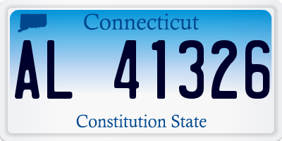 CT license plate AL41326