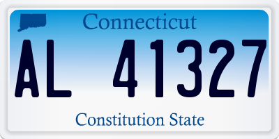 CT license plate AL41327