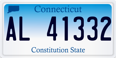 CT license plate AL41332