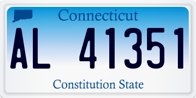 CT license plate AL41351