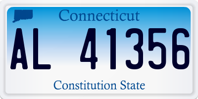 CT license plate AL41356