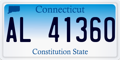 CT license plate AL41360