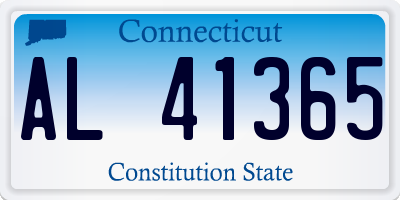 CT license plate AL41365