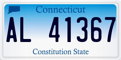 CT license plate AL41367