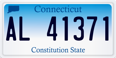 CT license plate AL41371