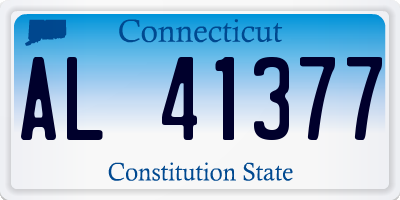CT license plate AL41377