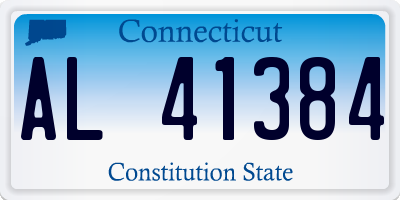 CT license plate AL41384