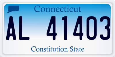 CT license plate AL41403