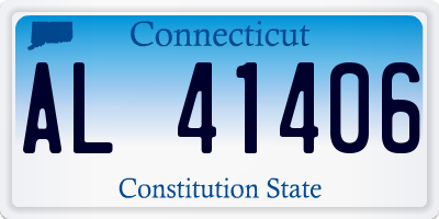 CT license plate AL41406