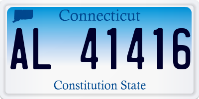 CT license plate AL41416
