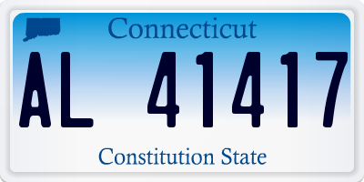 CT license plate AL41417