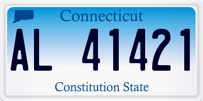 CT license plate AL41421