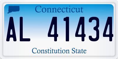 CT license plate AL41434