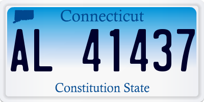 CT license plate AL41437