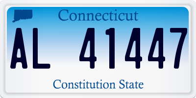 CT license plate AL41447