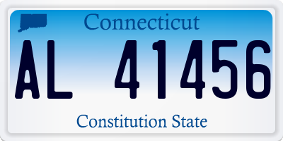 CT license plate AL41456
