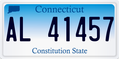 CT license plate AL41457