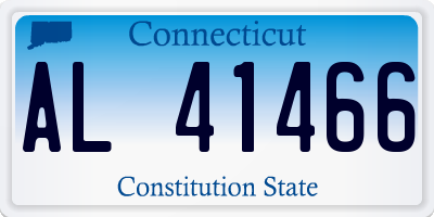 CT license plate AL41466