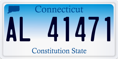 CT license plate AL41471