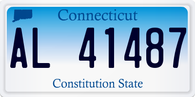 CT license plate AL41487