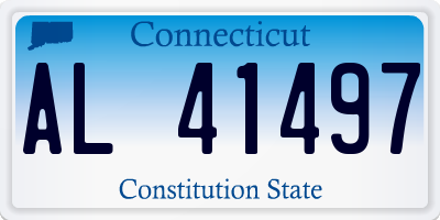 CT license plate AL41497