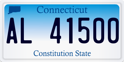 CT license plate AL41500