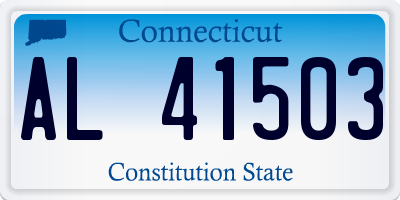 CT license plate AL41503