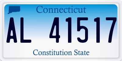 CT license plate AL41517