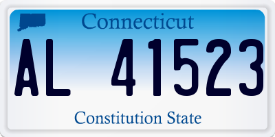 CT license plate AL41523