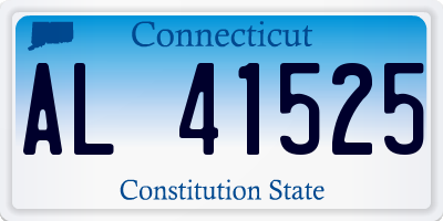CT license plate AL41525