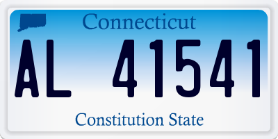 CT license plate AL41541