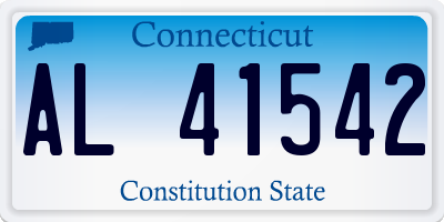 CT license plate AL41542