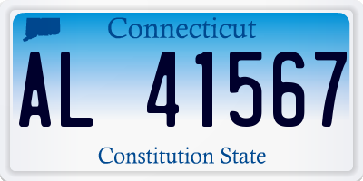 CT license plate AL41567