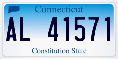 CT license plate AL41571
