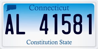 CT license plate AL41581