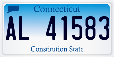 CT license plate AL41583