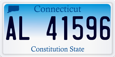 CT license plate AL41596