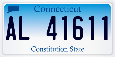 CT license plate AL41611