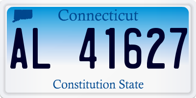 CT license plate AL41627