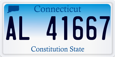CT license plate AL41667