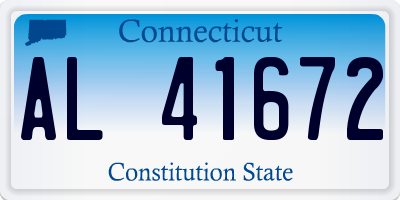 CT license plate AL41672