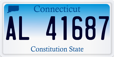 CT license plate AL41687