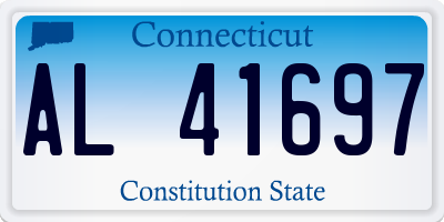 CT license plate AL41697